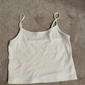 American Eagle Outfitters White Ribbed Camisole